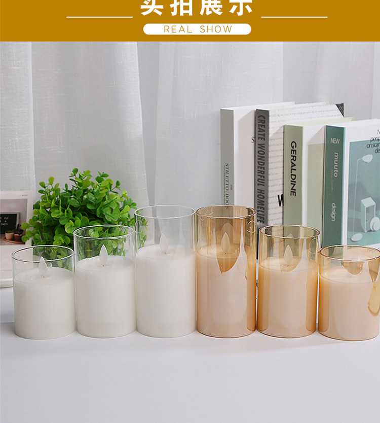 LED电子蜡烛仿真摇摆亚克力玻璃杯蜡圣诞节生日婚庆气氛布置蜡烛详情12