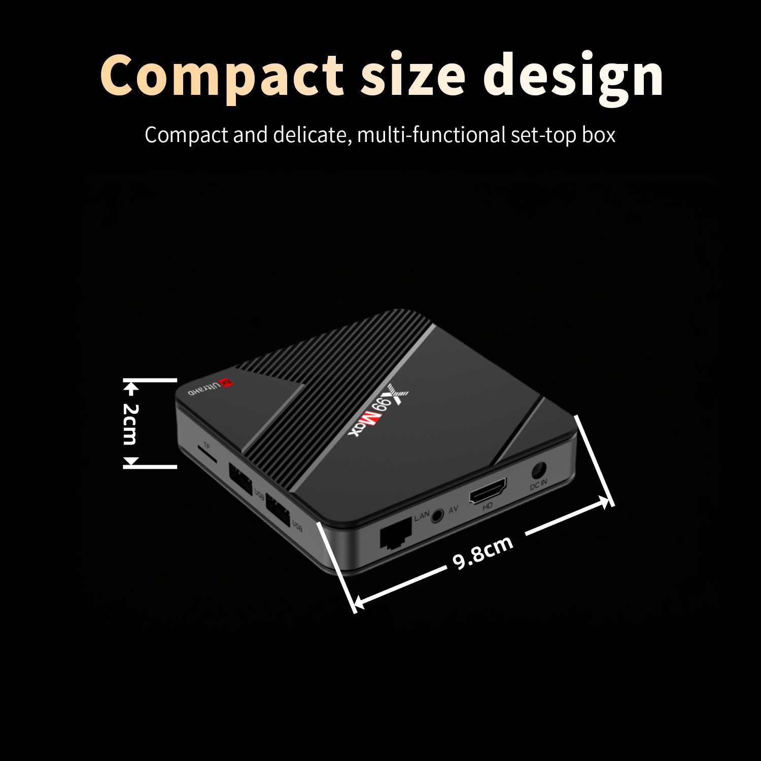 Трансграничный интерфейс X99 Макс верхняя коробка RK3518 2GB 16GB андроид 14.0 4K hd TVBOX pic 4