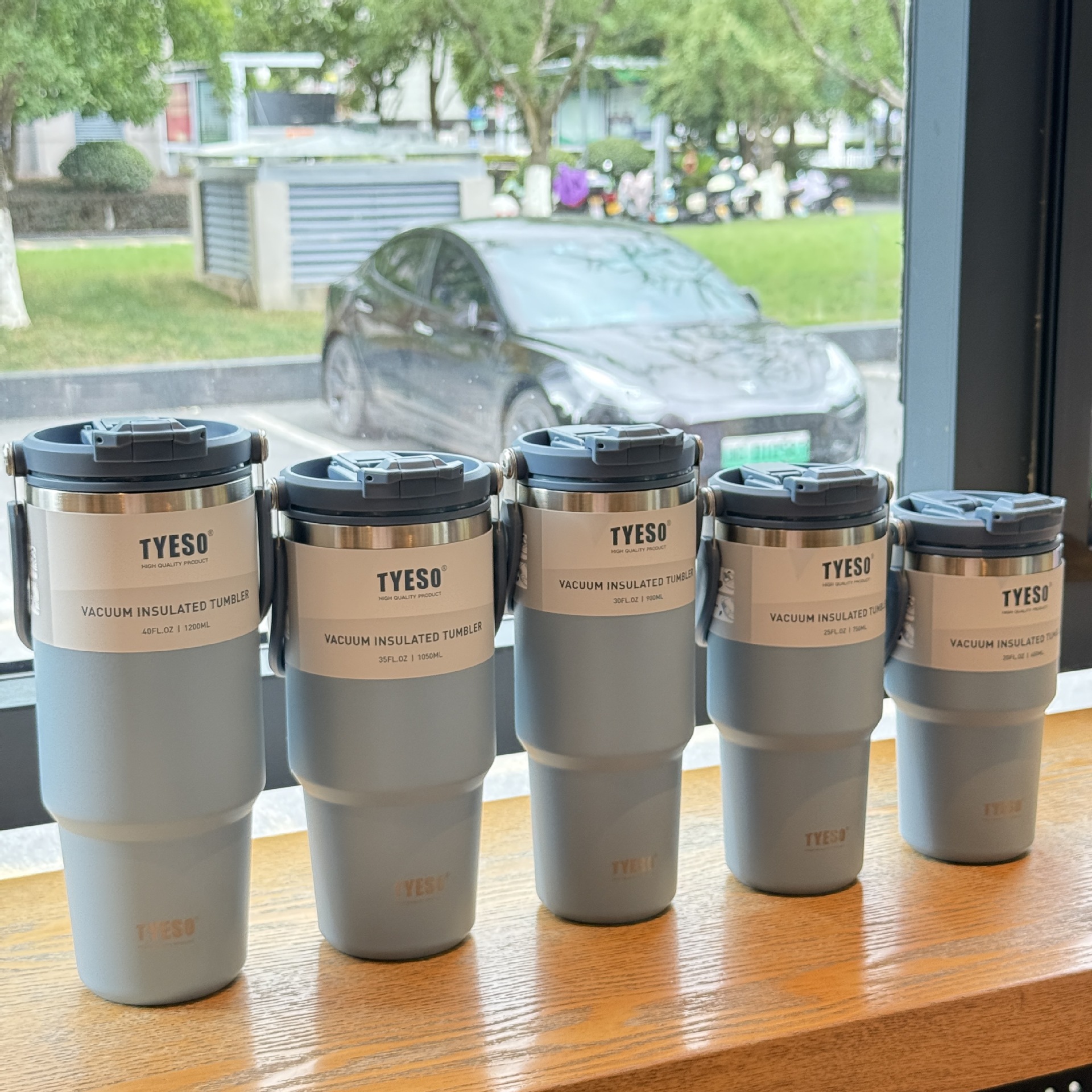 tyeso新款保温杯大容量手提汽车杯夏季保温保冷双饮冰霸杯咖啡杯详情14