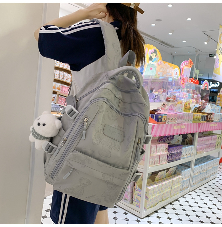 新款潮牌韩版书包女大容量中学生双肩包清新甜美休闲旅行双肩包详情37