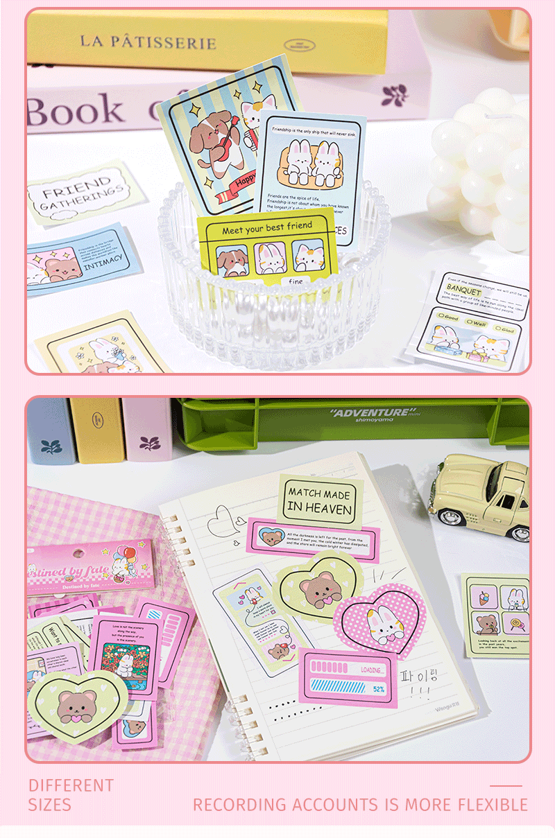 鑫奇新25张幸福具象化贴纸包浪漫生活温柔手账本水杯装饰小贴画详情6