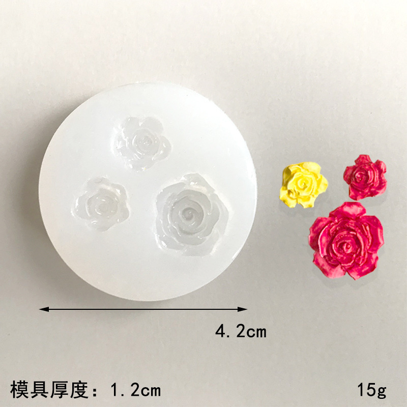 A variety of flower-shaped silicone molds for baking, DIY gypsum scented candle cake, and silicone mold with resin coating decoration pic 6