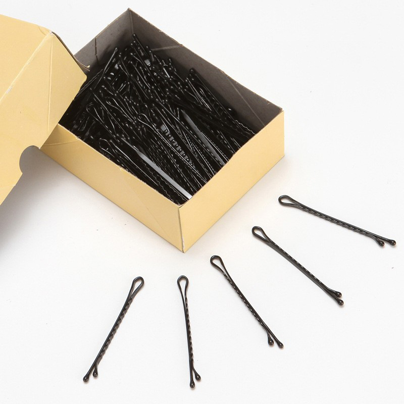 Boxed round-headed photo studio black hair clips, straight clips, side clips, small steel clips, straight hair clips pic 8