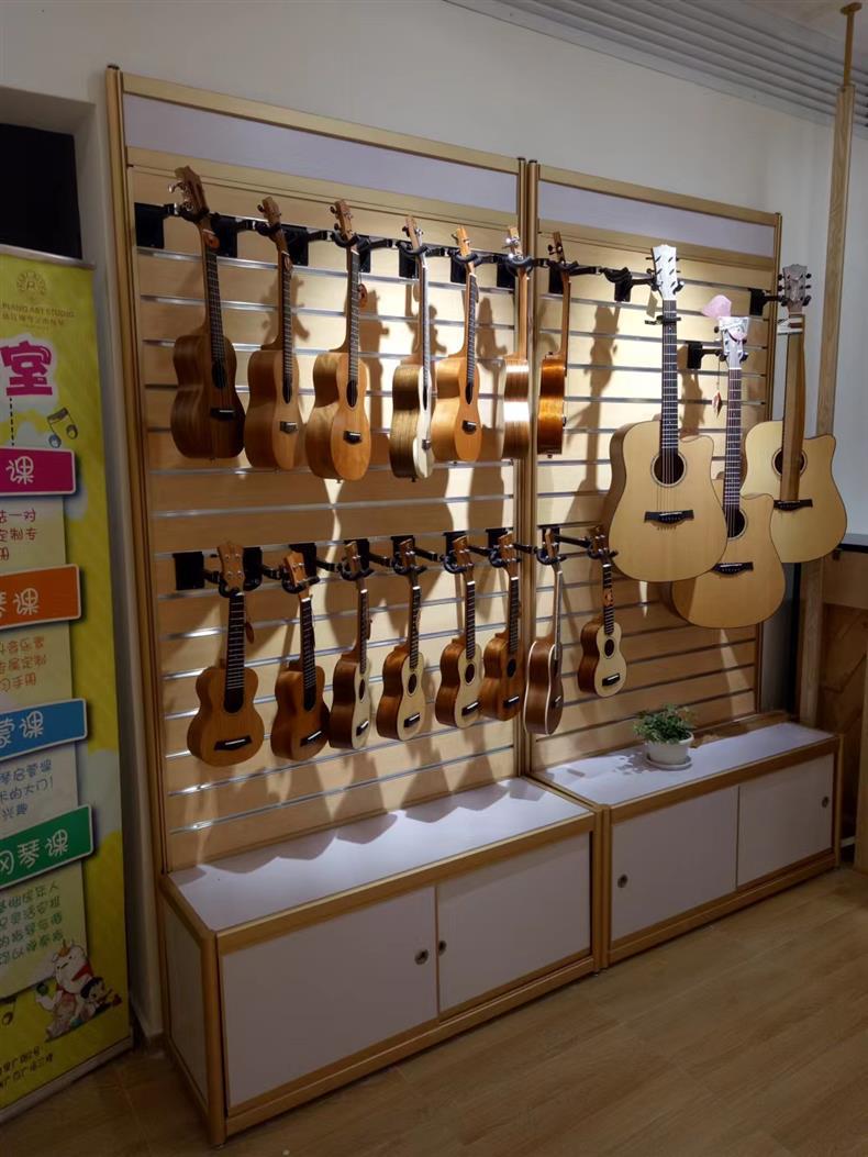 万用饰品挂板槽板展示架琴行乐器吉他墙手机配件文具超市装饰坑板详情8