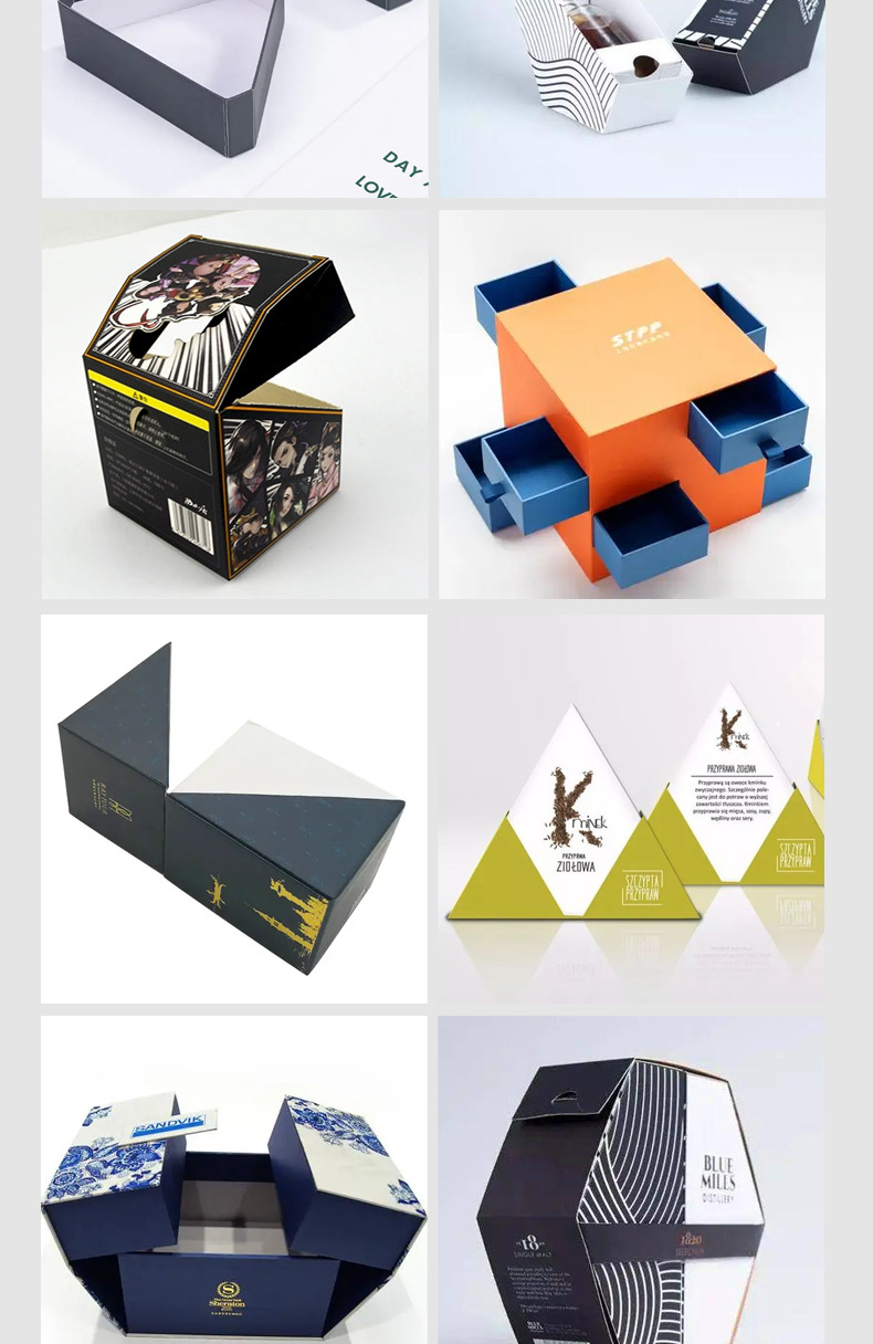 Folding one-piece packaging box, fashionable birthday gift, gift box, empty box, flip cover, clothes, foreign trade packaging paper box pic 16