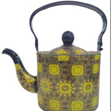 European and American style color hand-painted enamel-coated cast iron teapot with tea filter, tea set for brewing flower tea and coffee pic 1