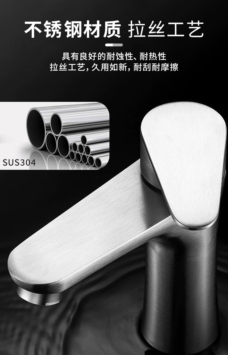 全铜面盆水龙头家用浴室卫生间洗脸盆洗手台单把单孔冷热混水龙头详情21