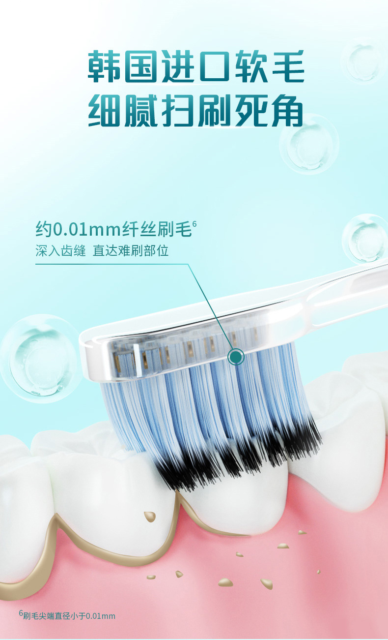 DARLIE Haolai (formerly Hei Ren) Silver Ion · Charcoal Clean Soft Bristle Toothbrush, 2-tube Long Charcoal Bristles set T65 pic 10