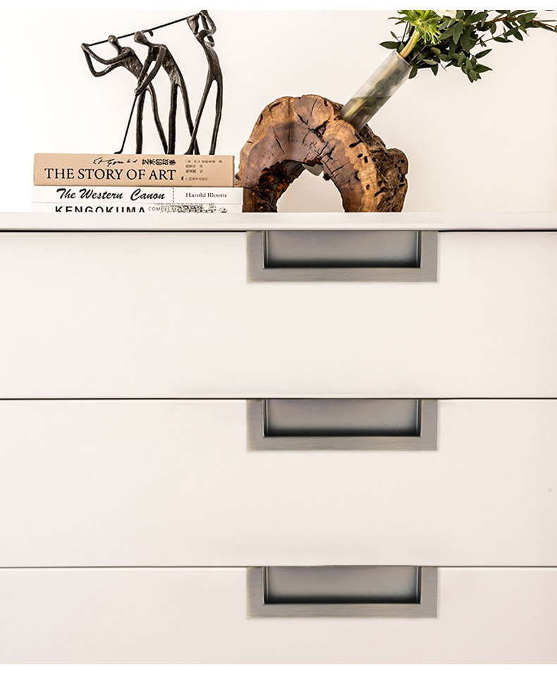 黑色嵌入式暗装拉手金色银色抽屉把手青古铜挖槽移门加长对装拉手详情16