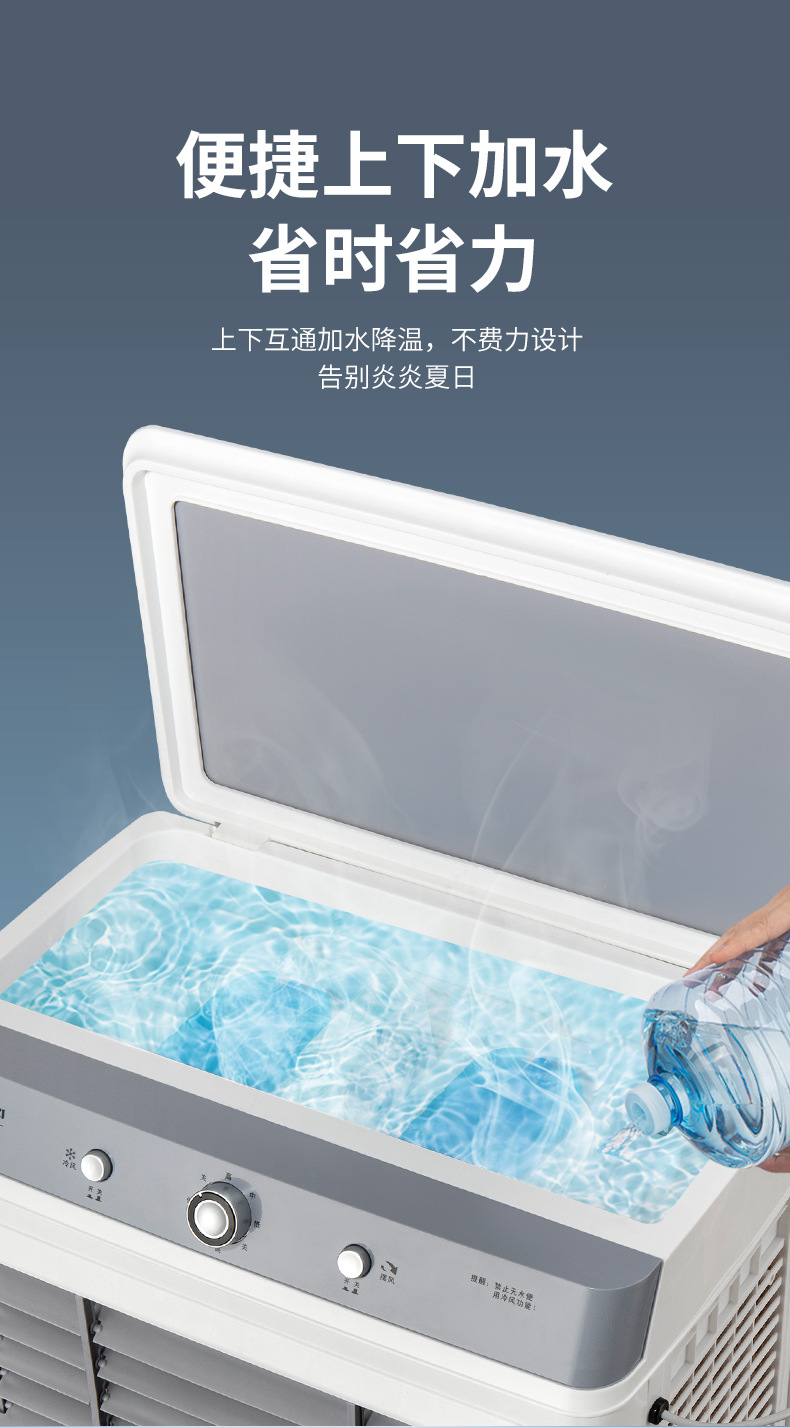 2024新款大型工业冷风机 10054型号 水冷空调扇 冷气扇 加冰晶加水制冷 工厂商用高效降温设备详情15