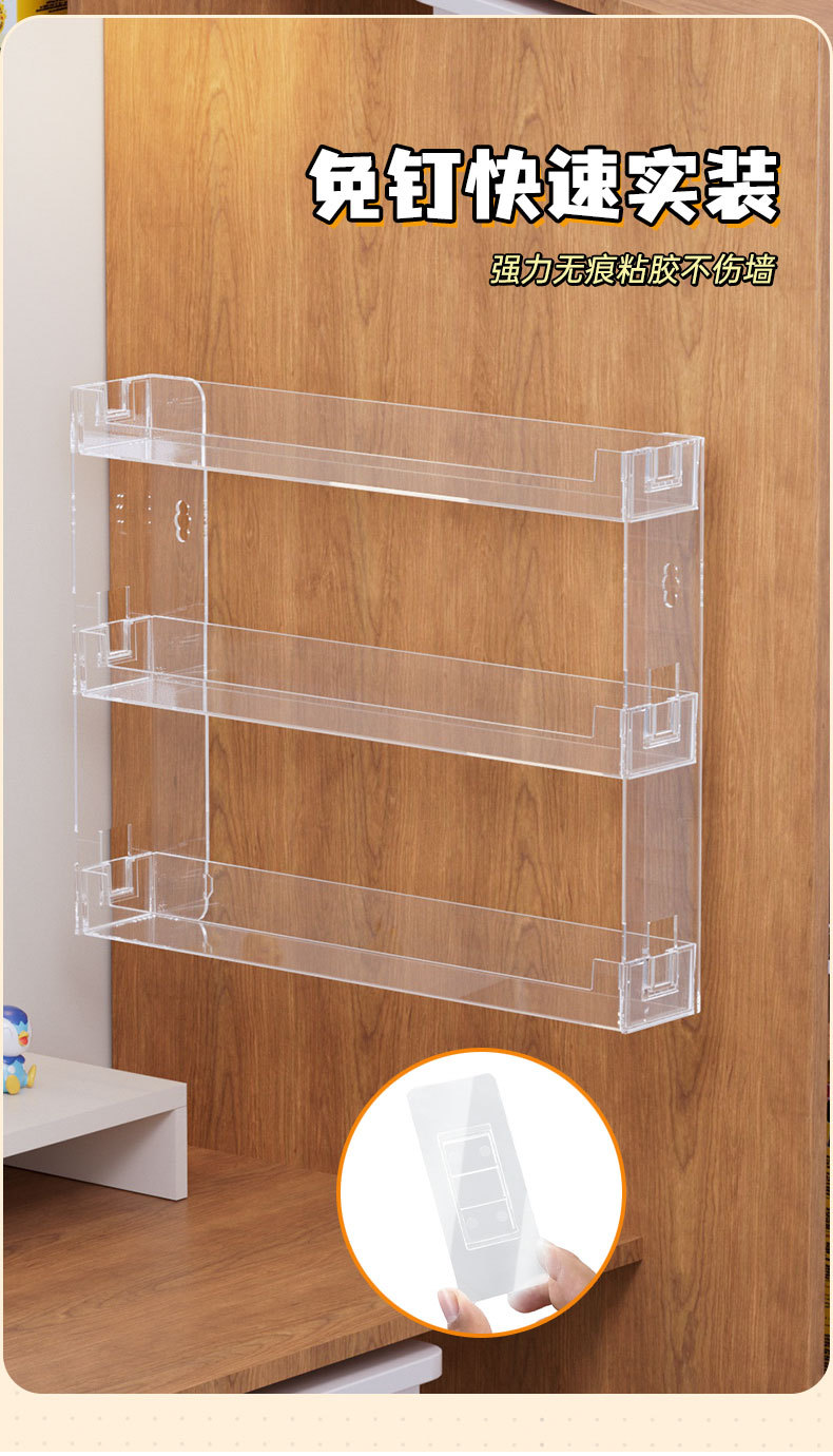 Wall-mounted small toy car storage box, desktop car model display box, multi-layer stacked display rack, display stand pic 13