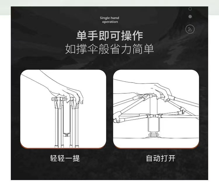 帐篷户外便携式折叠全自动露营速开露营防晒加厚防雨帐篷全套批发详情10