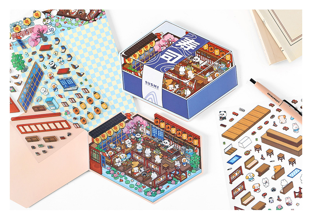 墨言infeelmePET造景贴纸 今日营业中第五弹 趣味DIY装饰造景贴纸详情18