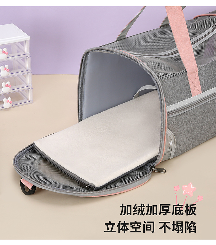 Cat bag, portable handbag for going out, breathable, spacious, fashionable dog bag, hand-held, space-style pet bag pic 10