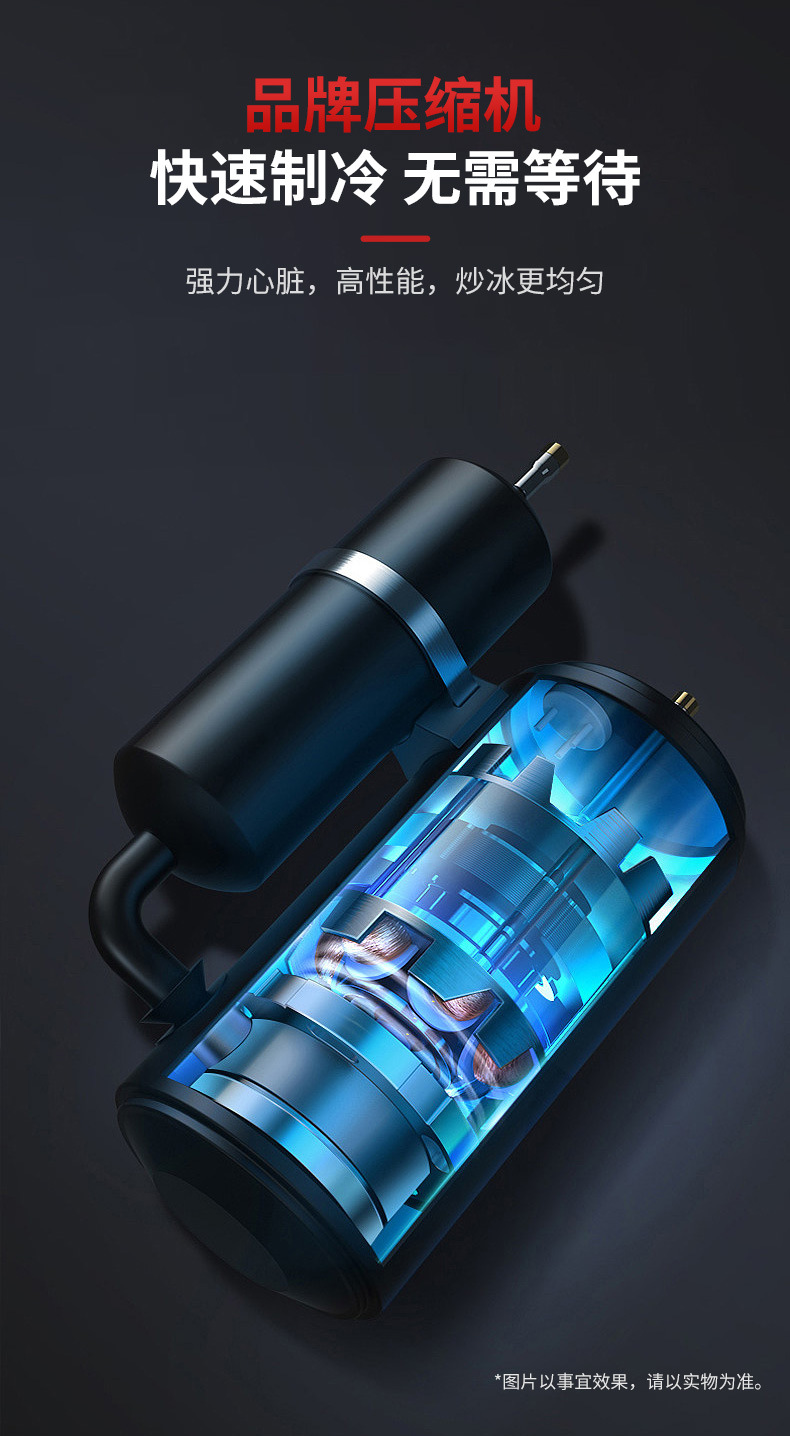 Commercial ice stir-frying machine for street vending, stir-frying yogurt, Thai ice cream rolls, single and double pot stir-frying milk blocks, high-power ice porridge machine pic 3