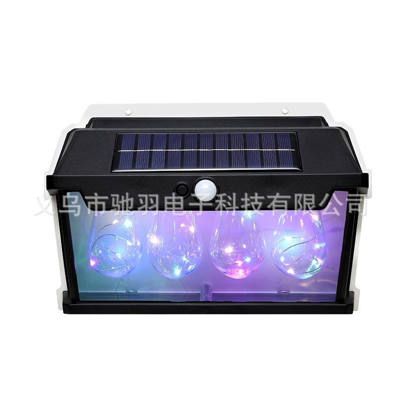 Seven-color solar sensor lamps, street lamps, solar panels, garden lamps, fire safety indicator lights pic 8
