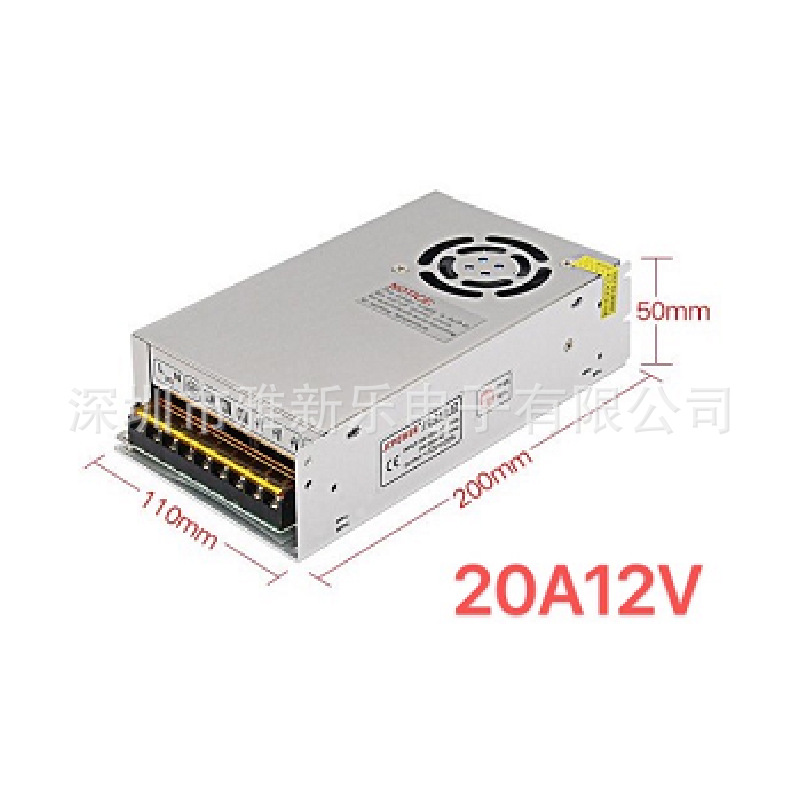 Factory direct supply of 12V iron shell switching power supply, LED light strip display screen, security monitoring DC regulated power supply pic 22