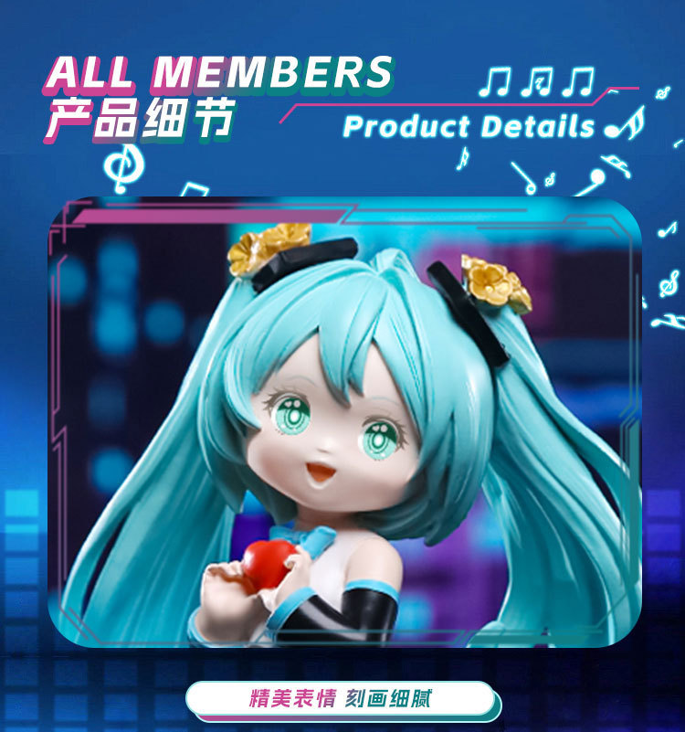 Virtual large-scale diva figurine, Hatsune Miku figurine model, landscape figurine, desktop figurine, resin handicraft pic 6