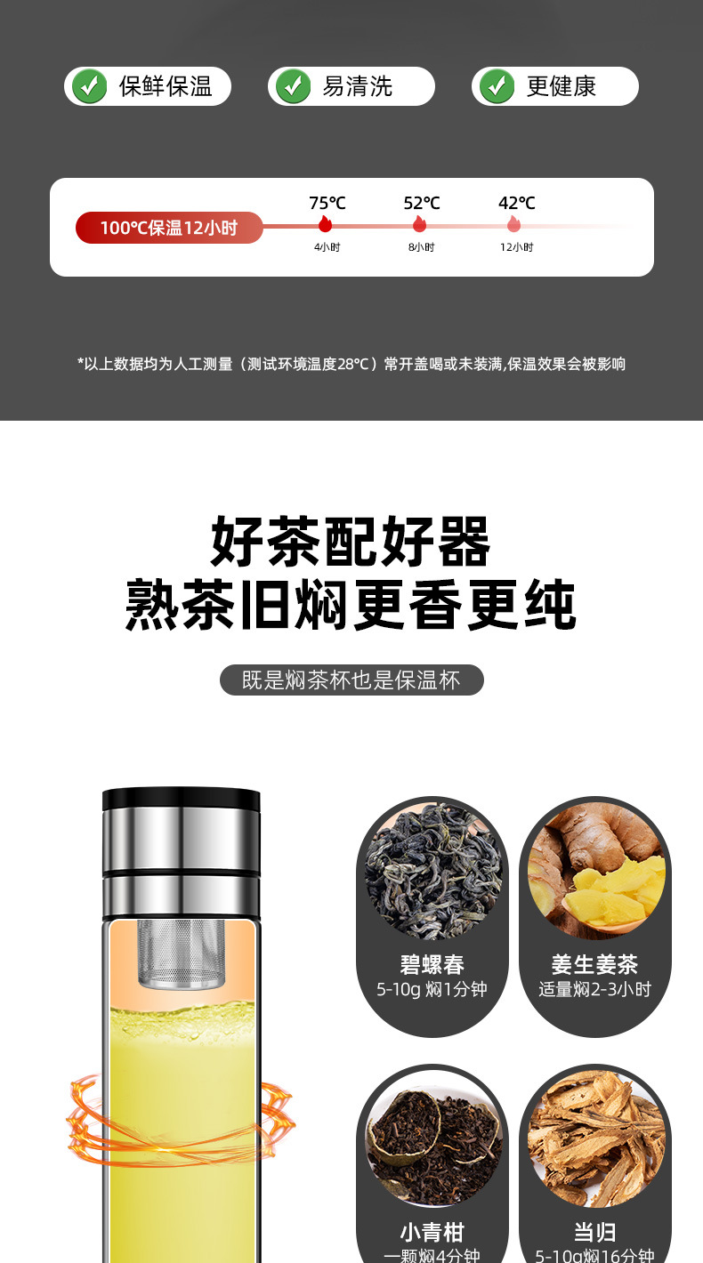 29一键速开杯316不锈钢保温杯茶水分离杯子商务便携车载泡茶杯详情7