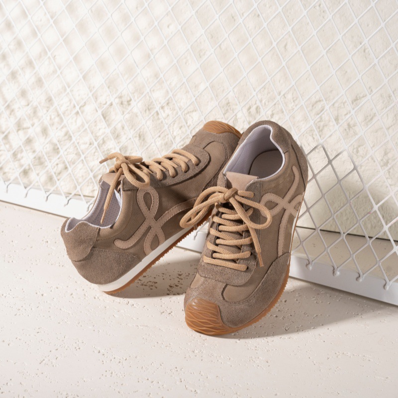 旅途牛皮女鞋复古真皮休闲鞋女春夏新款百搭大头阿甘德训鞋女详情4