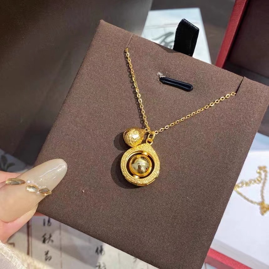 s925 sterling silver 12.9 money-sucking Star Gold-Devouring beast necklace for women, ancient method rotating Gold-eating and rice-sucking Star pendant collarbone chain gift for women pic 1