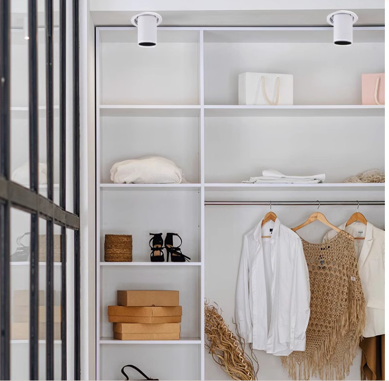 射灯无主灯小山丘嵌入式伸缩灯可调角度服装店家用商用防眩象鼻灯详情15