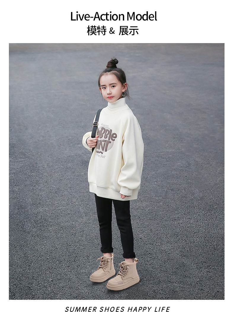 童鞋儿童棉鞋2024秋冬新款软底棉靴女童加绒面包鞋洋气保暖短靴子详情7