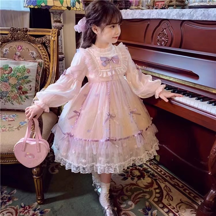 女童洛丽塔公主裙春装2024新款洋气儿童蓬蓬网纱连衣裙女孩生日裙详情16