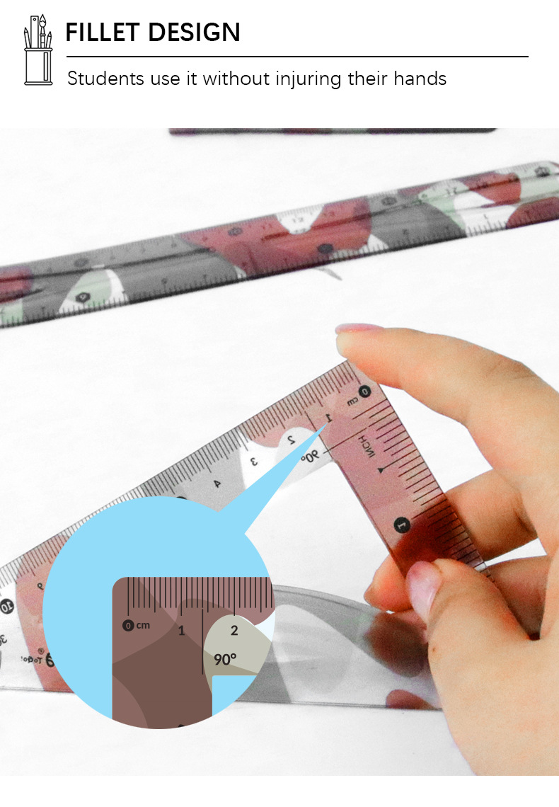 30 cm Yalong cross-border plastic flexible ruler for school supplies pic 6