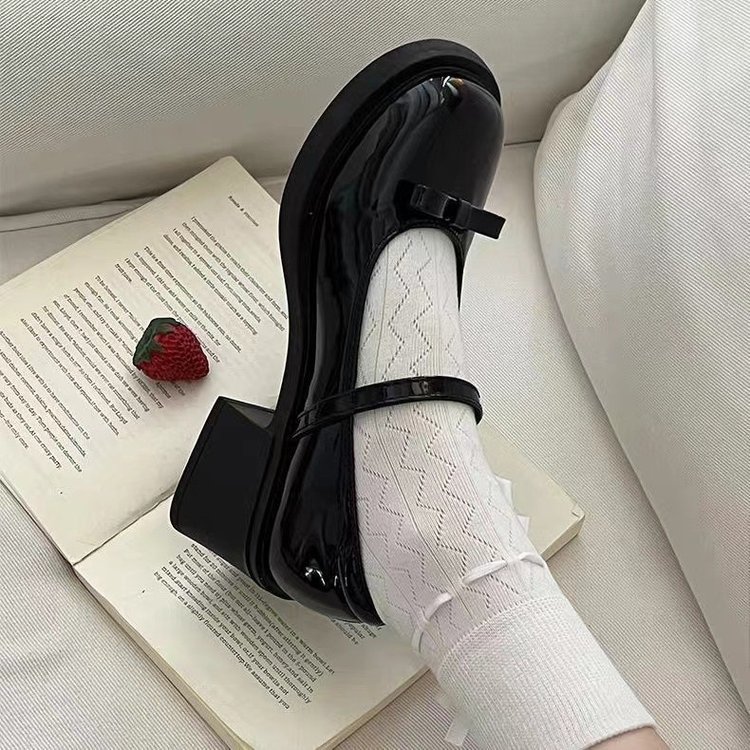 圆头百搭单鞋日系jk学院风配裙子秋季新款高跟小皮鞋女玛丽珍女鞋详情4