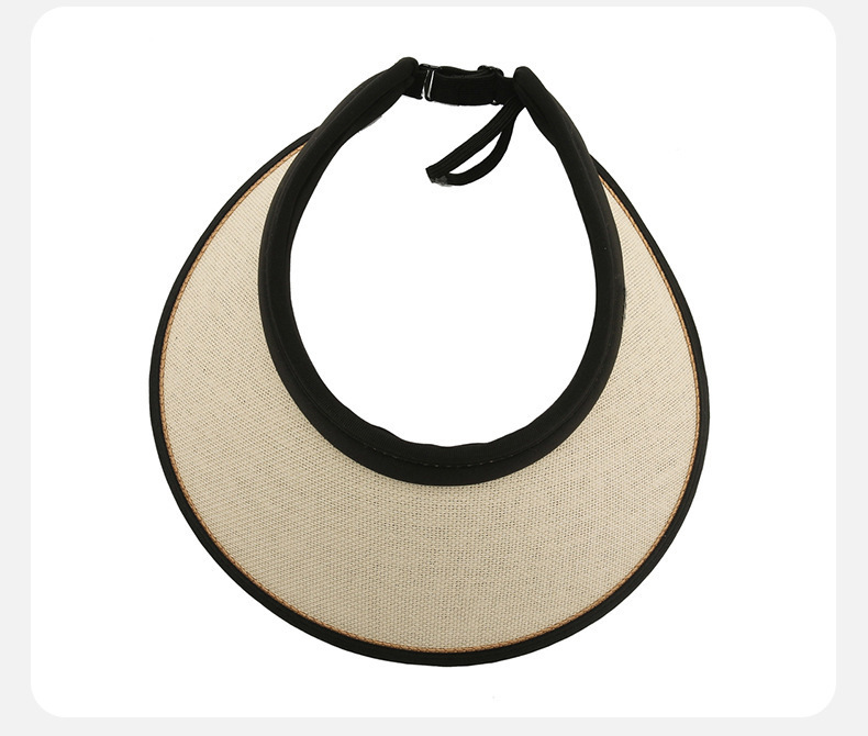 空顶帽uv可折叠拉菲草遮阳帽草帽防晒女款防晒帽夏季女士帽子批发详情25