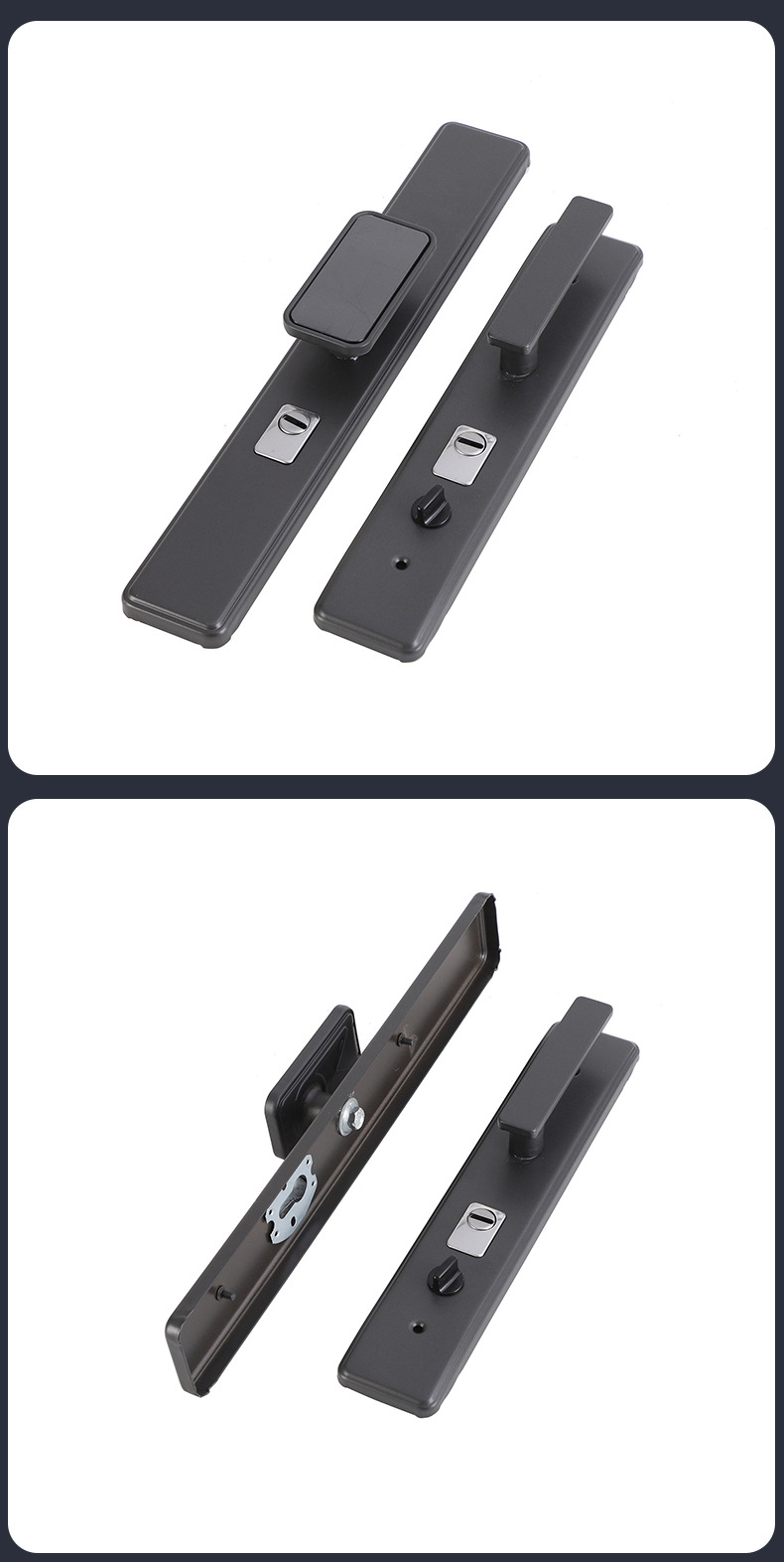 Household general-purpose anti-theft door handle, iron panel, aluminum alloy handle, acrylic adjustable mechanical handle door lock pic 14