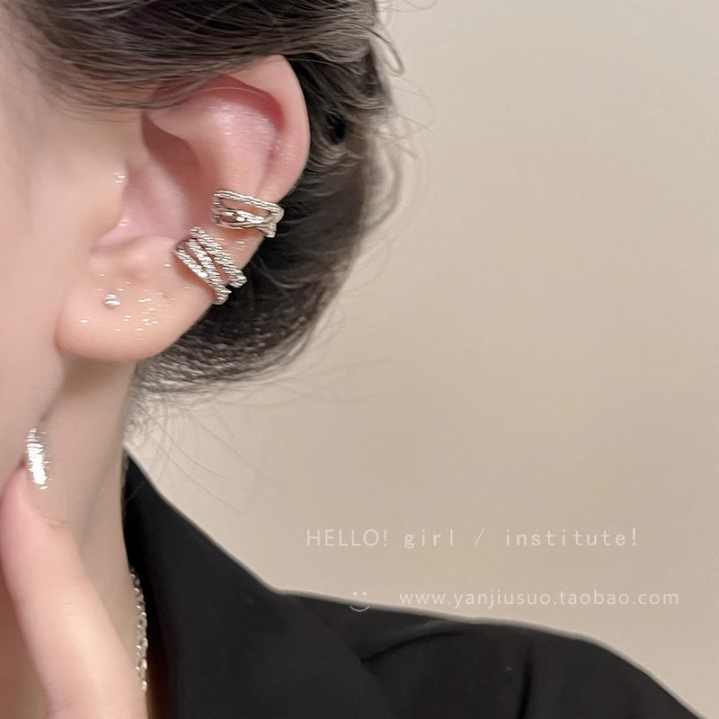 很飒哟~ins风多层耳骨夹气质小众耳夹无耳洞女轻奢感耳环耳饰详情8