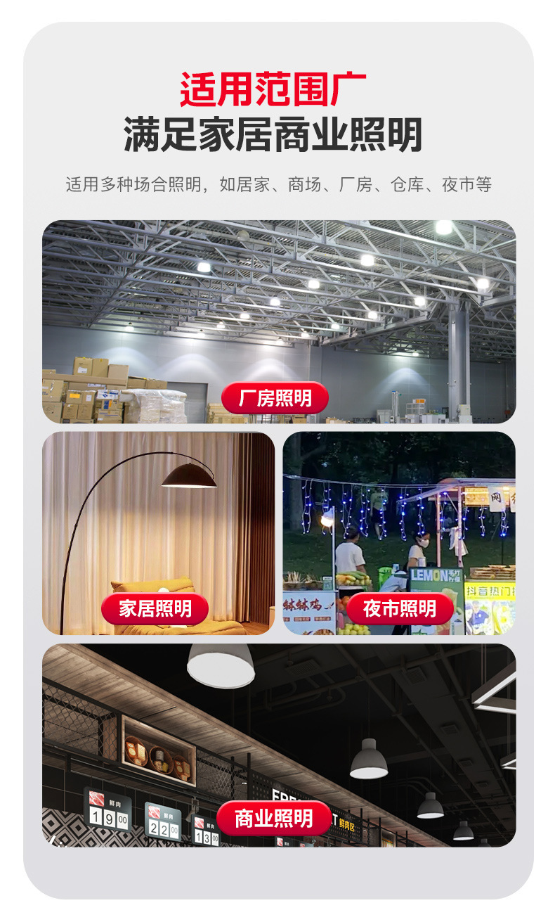 节能灯泡高亮摆摊批发节能灯家用高富帅led球泡灯e27螺口led灯泡详情12