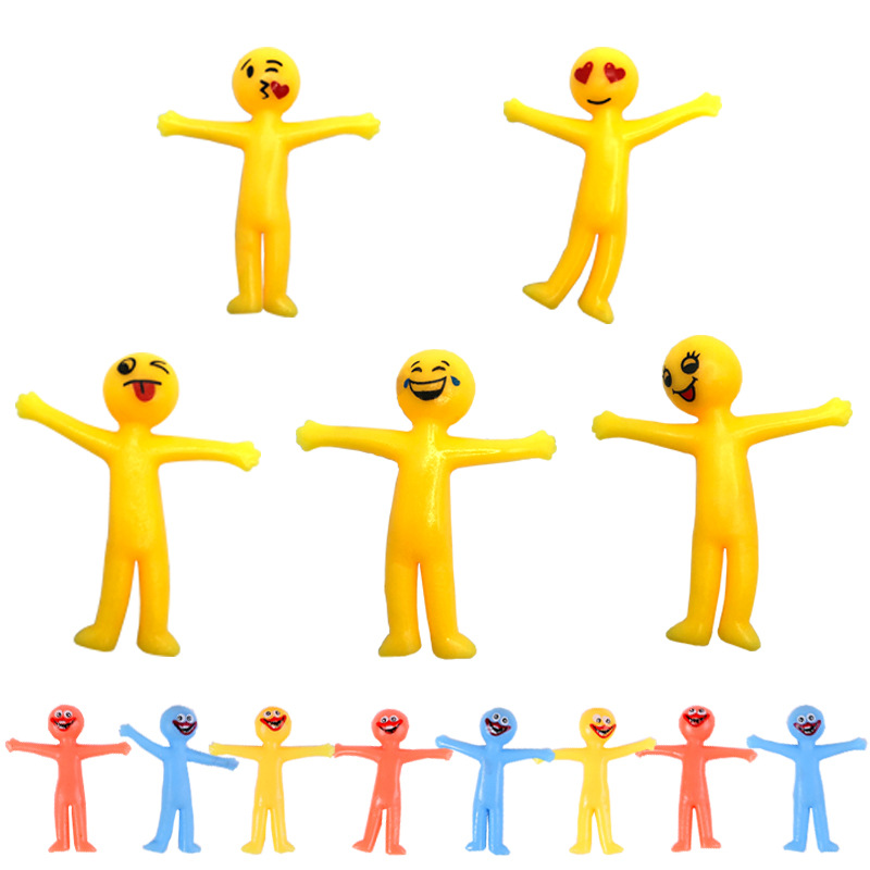 New and unique tpr elastic yellow figurine expression pulling release soft rubber creative Minion stress-relieving toy pic 7