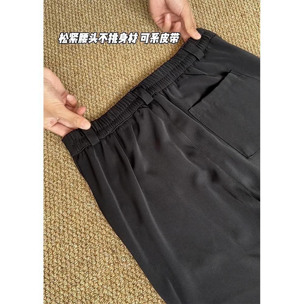 517微喇西裤男夏季垂坠感高级感那不勒斯裤美式痞帅廓形弯刀裤子详情3