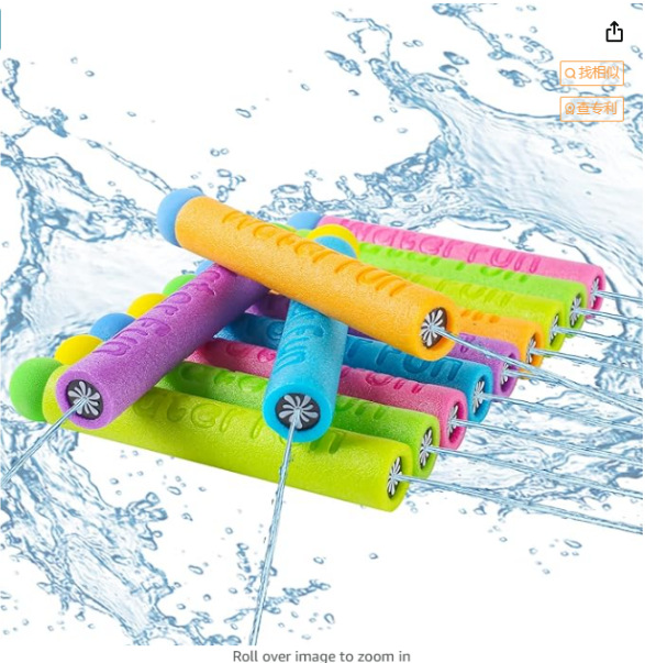 Customized cross-border Amazon toy straight tube foam EVA material summer beach water play pull-out water cannon water gun pic 2