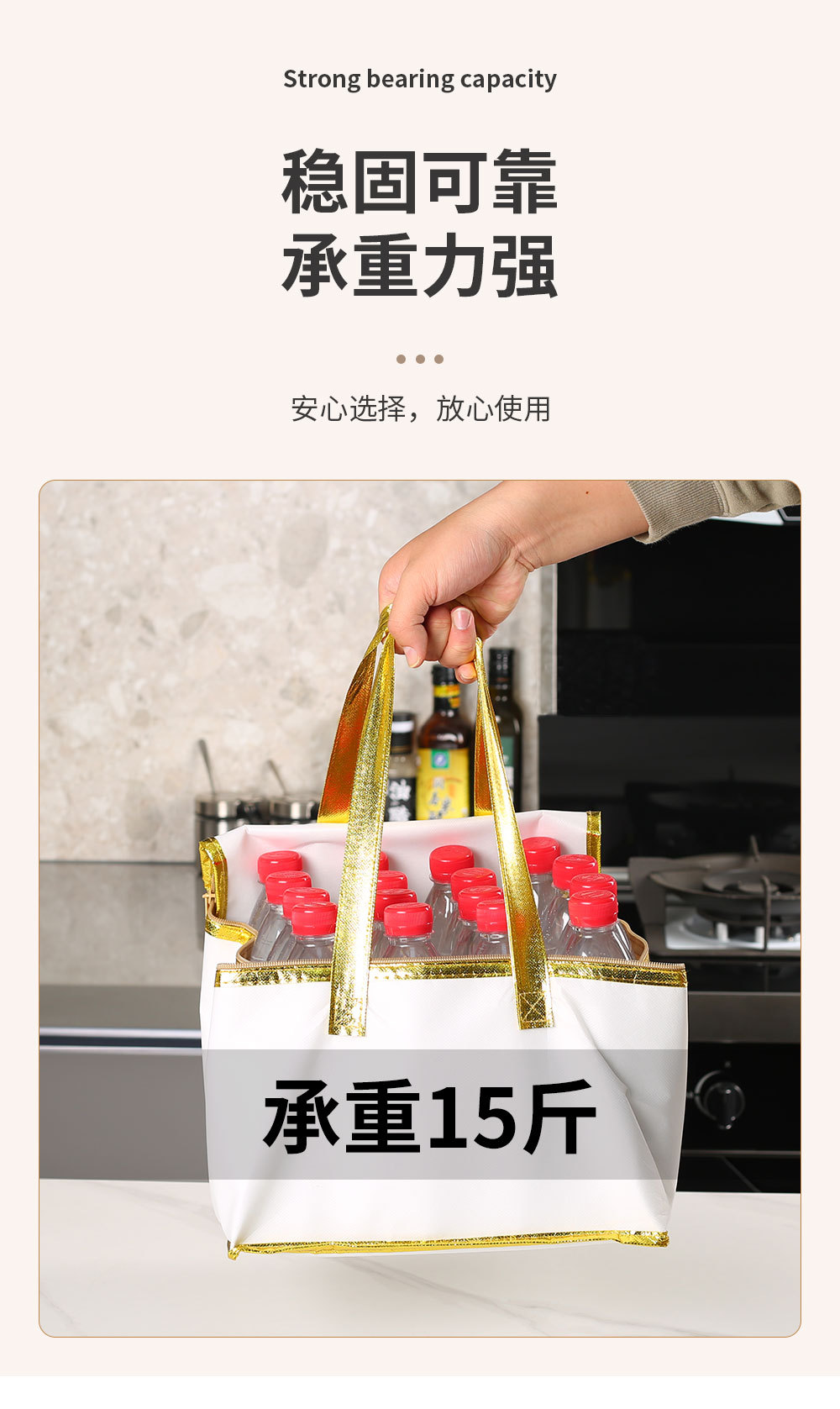 Cake insulated bag, takeout barbecue, hot pot, seafood cold preservation and freshness preservation large volume ice pack aluminum foil packaging handbag pic 6