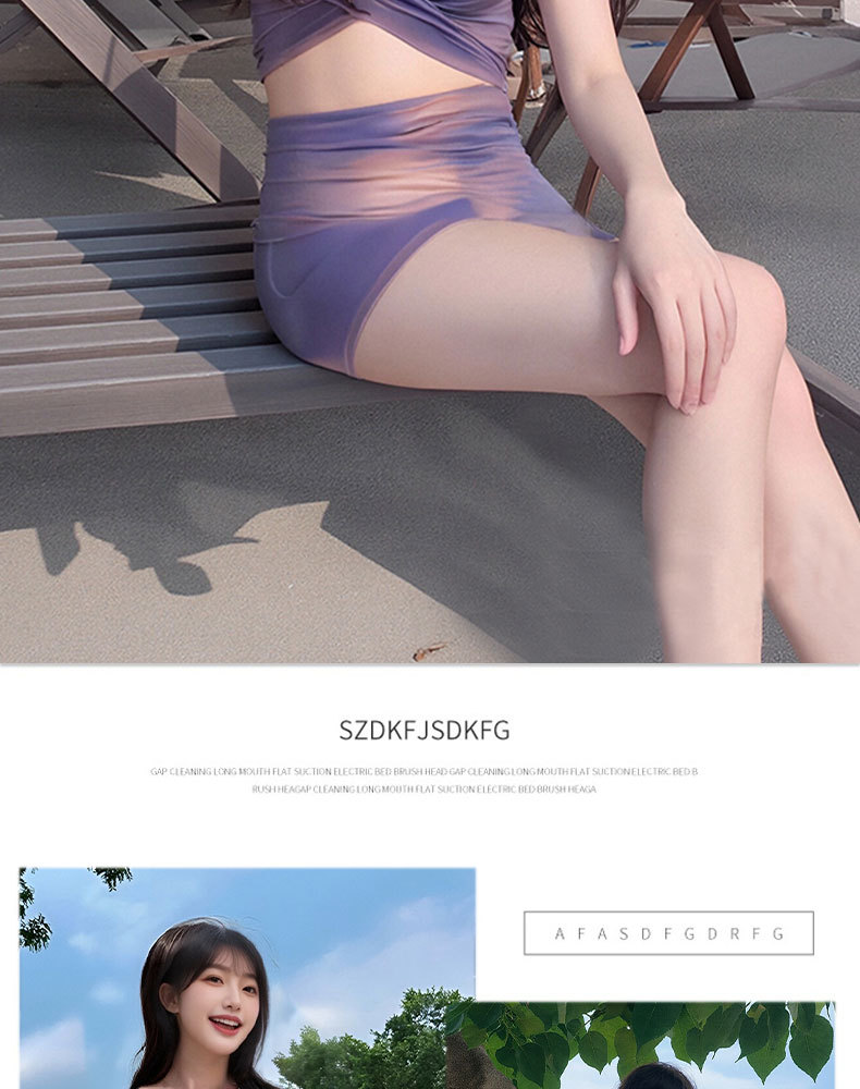 2025新款泳衣女性感紫色网纱比基尼透视包臀裙套装温泉显瘦度假-125106详情14