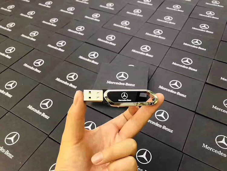 迈巴赫奔驰车载音乐U盘批发32g抖音直播64g刻字旋转优盘礼盒128GB详情16