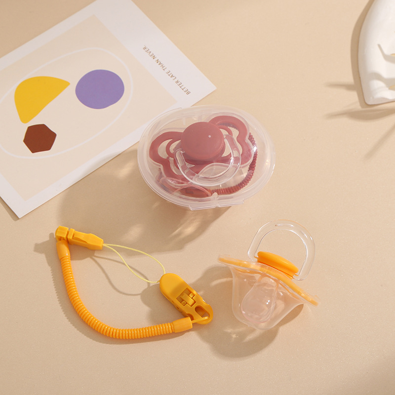 Infant and toddler anti-slip chain pacifier, super soft and sleeping type, simulating breast milk, realistic weaning wonder, baby comfort pacifier pic 10