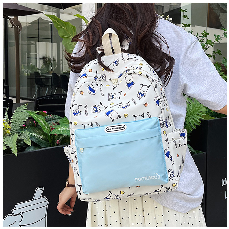 New cross-border cartoon printed schoolbag for junior high school girls, 2024 new high-appearance-level trendy casual backpack pic 21
