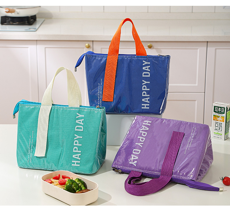 Large-capacity bento bags, student and office worker lunch box bags, outdoor picnic thickened aluminum foil portable insulated bags pic 22