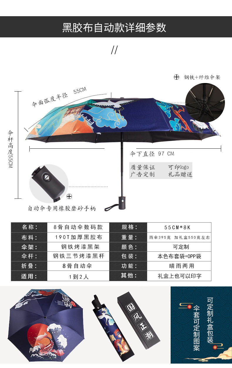折叠遮阳雨伞定制logo来图定做可印图片彩色明星私人订制伞广告伞详情9