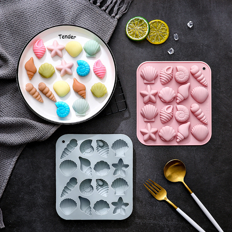 9 líneas de diferentes flores y hierbas forma de silicona de grado alimenticio molde de chocolate caramelo gelatina molde de polvo fresco molde de jabón artesanal DIY pic 14