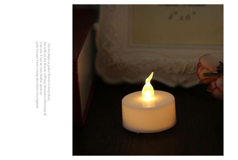 Cross-border craft small tea wax led candle electronic candle lamp CR2032 Birthday party scene decoration props pic 9