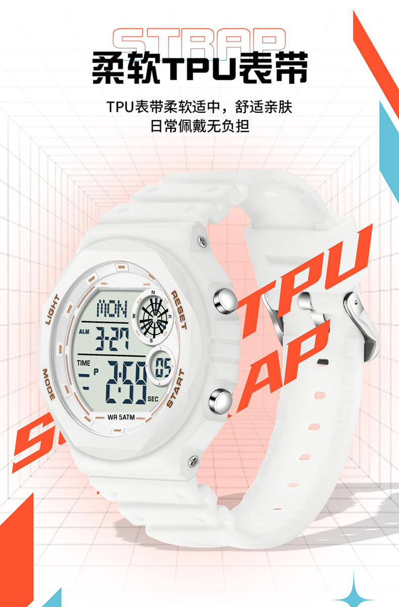HANSHI electronic watch, multi-functional outdoor sports waterproof watch for teenagers and students, diving watch pic 11