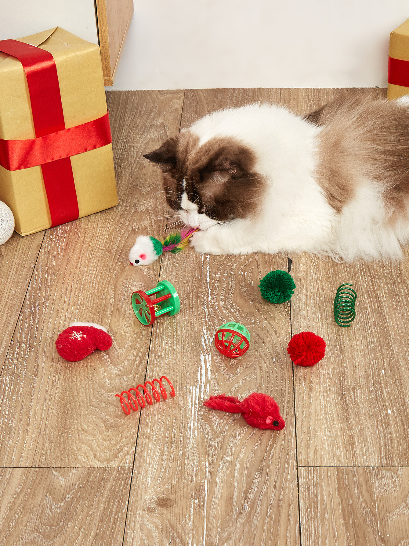 新品圣诞宠物玩具高性价比猫玩具套装跨境热销猫咪自嗨解闷玩具详情22