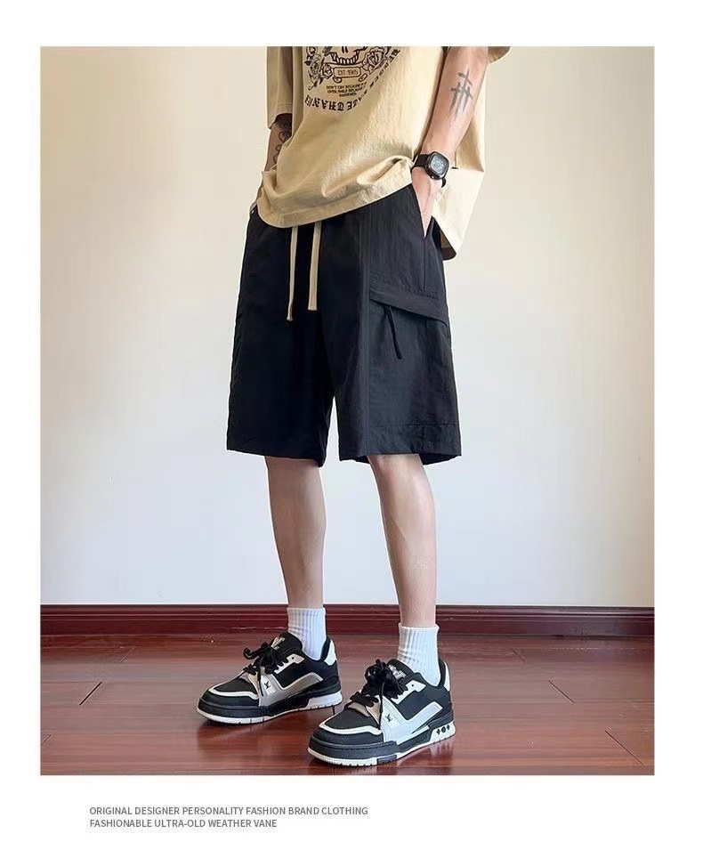 潮牌工装短裤男士夏季薄款2025新款运动裤外穿冰丝百搭五分休闲裤详情10