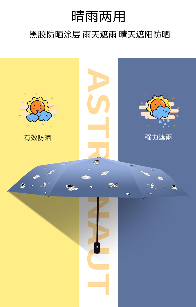 儿童雨伞男孩好看特别的小学生上学专用儿童网红男生手动三折叠大详情3